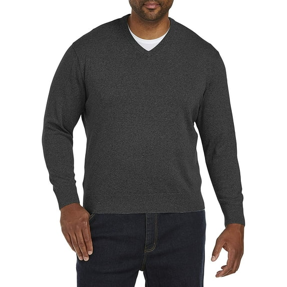 V-Neck Pullover Carbon Heather 5XL