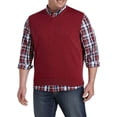 thumbnail image 1 of V-Neck Sweater Vest Tibetan Red Htr 1XLT, 1 of 6