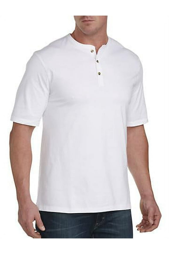 Wicking Jersey Henley Shirt White 2XLT
