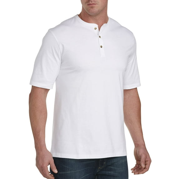 Wicking Jersey Henley Shirt White 4XLT