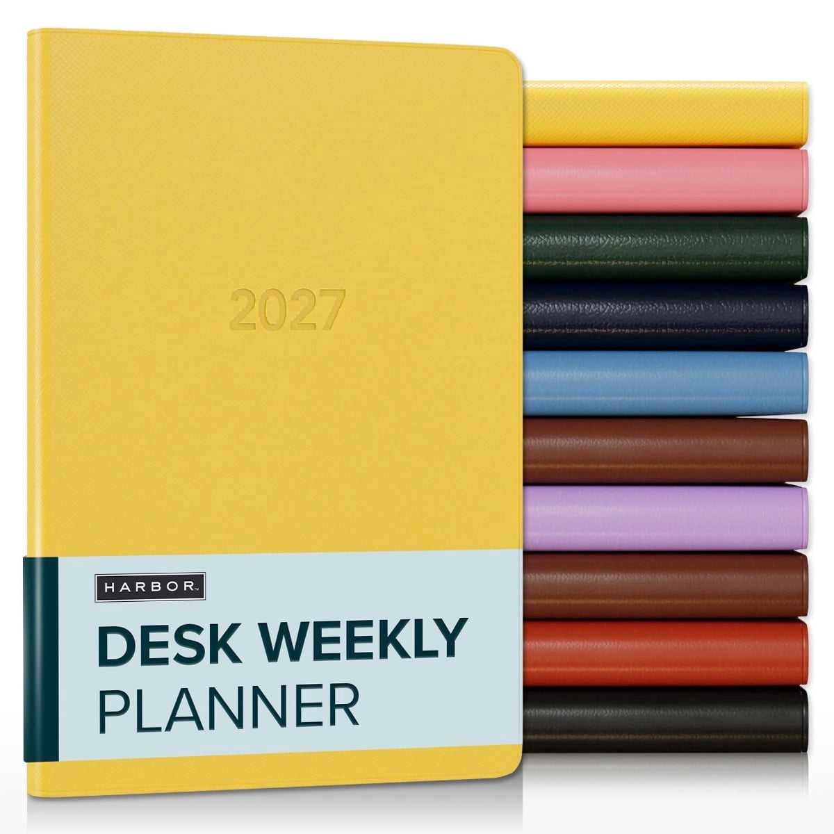 Harbor Desk Weekly Monthly Planner 2027 - Calendar Planner and Notebook, Durable Faux Leather, 192 Pages, Softcover & Book Bound - Key West Sundance - 8x5.5"