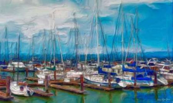Harbor Dock Canvas Art - Debra Jones (12 x 18)