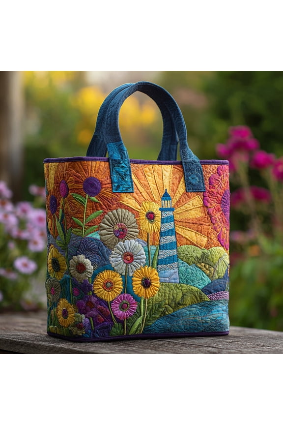Harbor Flame Quilted Tote Bag