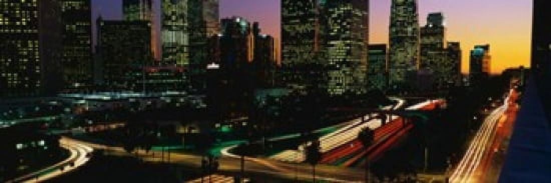Harbor Freeway Los Angeles CA Canvas Art - Panoramic Images (18 x 6)