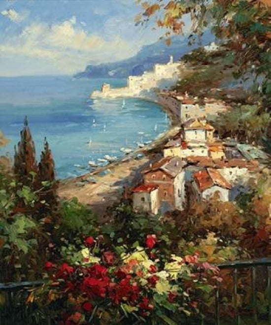 Harbor From A Distance Canvas Art - Axiano (20 x 24)