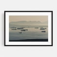 thumbnail image 1 of Harbor Harmony - Perama Greece Photography Harbor Silhouette Seascape Nautical Maritime Port Marine Life Black Framed Wall Art Print 6 x 8 inches, 1 of 8