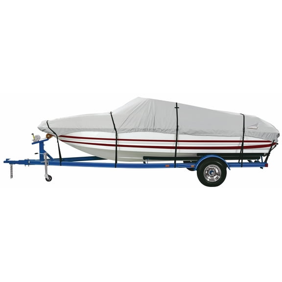 Harbor Master 600 Denier Polyester Boat Accessories, Water Resistant Boat Cover, Gray D