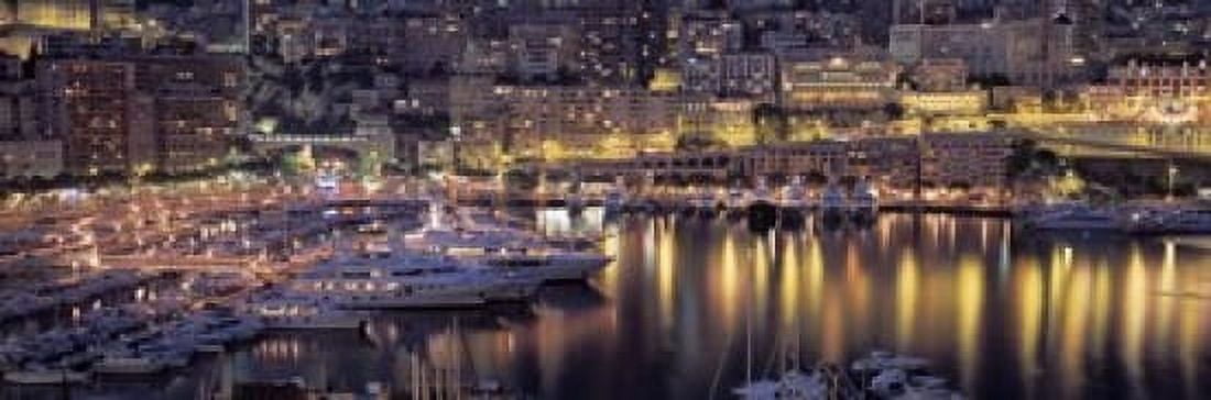 Harbor Monte Carlo Monaco Canvas Art - Panoramic Images (18 x 6)