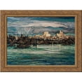 thumbnail image 1 of Harbor Night 24x20 Gold Ornate Wood Framed Canvas Art by Reiffel, Charles, 1 of 2