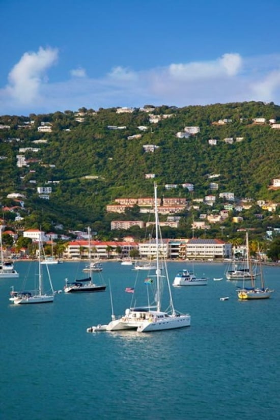 Harbor St Thomas US Virgin Islands Canvas Art - Brian Jannsen DanitaDelimont (24 x 36)