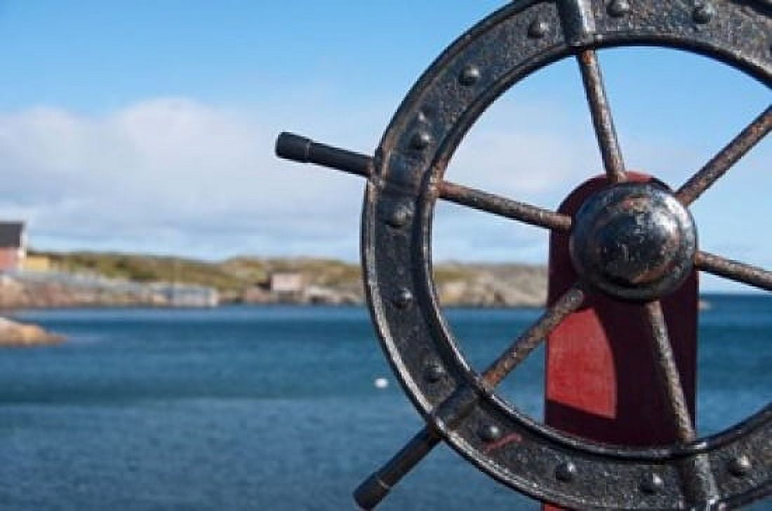 Harbor and Boat Wheel Canvas Art - Cindy Miller Hopkins DanitaDelimont (36 x 24)