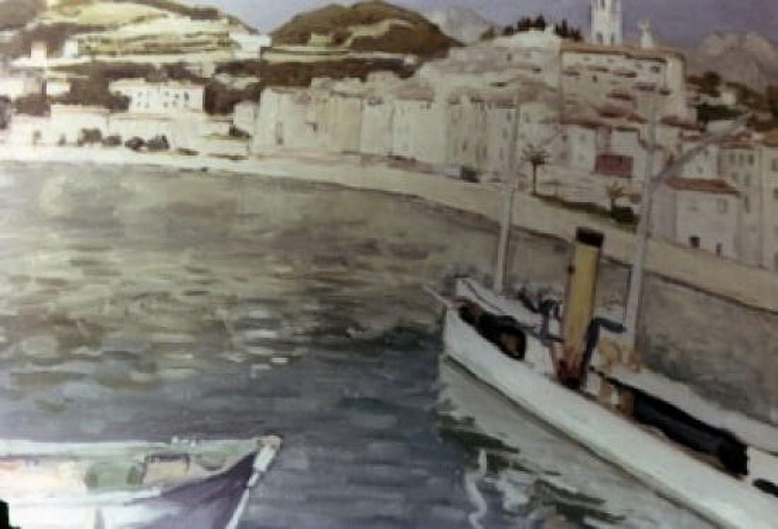 Harbor in Menton by Albert Marquet 1875-1947 Canvas Art - Albert Marquet (18 x 24)
