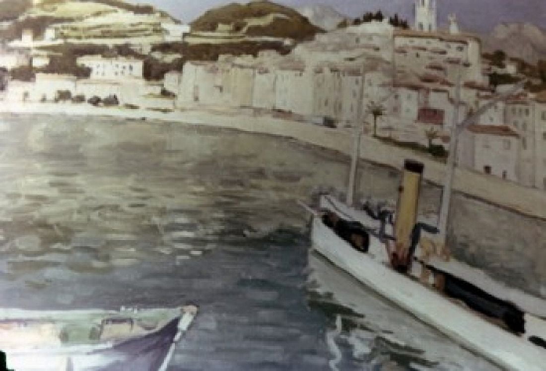 Harbor in Menton by Albert Marquet 1875-1947 Canvas Art - Albert Marquet (24 x 36)