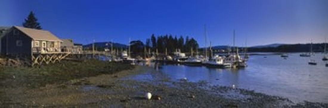 Harbor in a national park Bernard Harbor Acadia National Park Mount Desert Island Hancock County Maine USA Canvas Art - Panoramic Images (18 x 6)