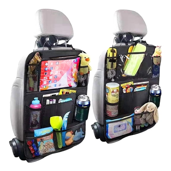 HarborKey Car Backseat Organizer with Tablet Holder, Black