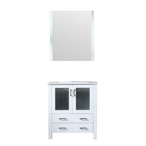 Harborfront 30 in W x 18.25 in D White Single Bath Vanity, White Ceramic Top and 28 in Mirror