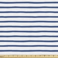 thumbnail image 1 of Ambesonne Harbour Stripe Fabric by the Yard Upholstery, Hand Drawn Sea, 3 Yards, Night Blue White, 1 of 4