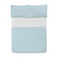 thumbnail image 1 of Harbour Stripe Microfiber Bedspread Set, Wavy Soft Horizontal Old Fashion Pattern Geometric Lines Image, Soft Bedding Set with Pillow Shams & Comforter, 3 Sizes, Pale Blue White, by Ambesonne, 1 of 1