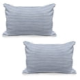 thumbnail image 1 of Harbour Stripe Quilted Pillowcover Set of 2, Horizontal Nautical Stripes Pattern Hand Drawn Marine Sea Illustration, Standard Queen Size Pillow Cover Bedroom, 36" x 20", Night Blue White, by Ambesonne, 1 of 1