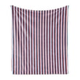 thumbnail image 1 of Harbour Stripe Soft Flannel Fleece Throw Blanket, Vertical Patriotic Colorful Contrast Toned American Colors, Cozy Plush for Indoor and Outdoor Use, 70" x 90", Violet Blue Vermilion, by Ambesonne, 1 of 5