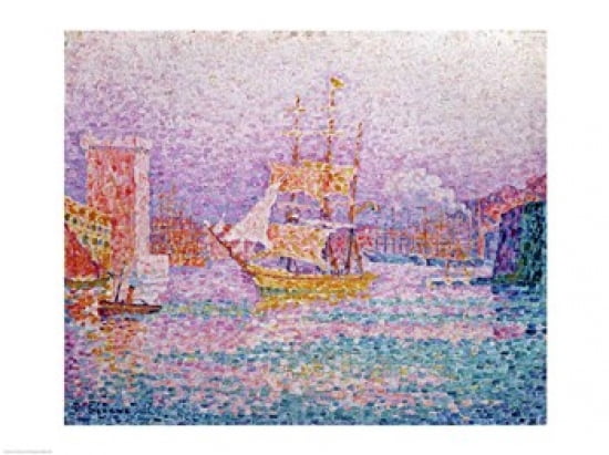 Harbour at Marseilles c1906 Canvas Art - Paul Signac (24 x 18)