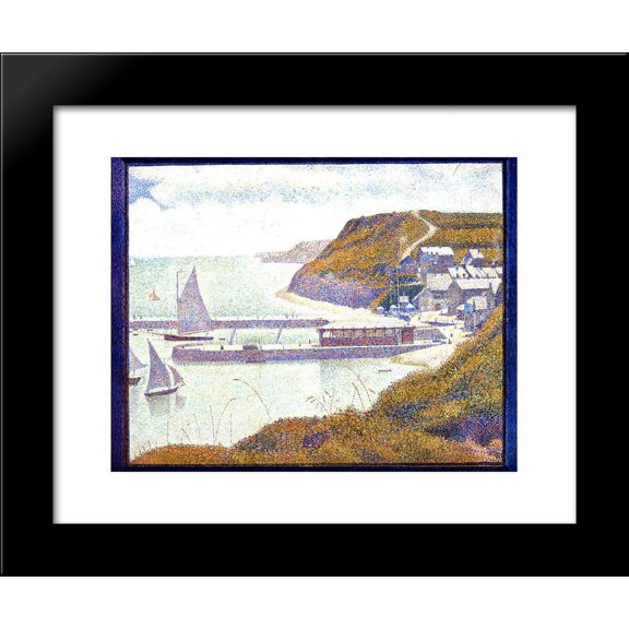 Harbour at Port-en-Bessin at High Tide 20x24 Framed Art Print by Georges Seurat