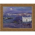 thumbnail image 1 of Harbour at Sevastopol 24x20 Gold Ornate Wood Framed Canvas Art by Konstantin Korovin, 1 of 2
