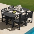 thumbnail image 1 of Harbweb 5pc HDPE Outdoor Dining Set, All-Weather Wood Grain Patio Furniture, Black, 1 of 6