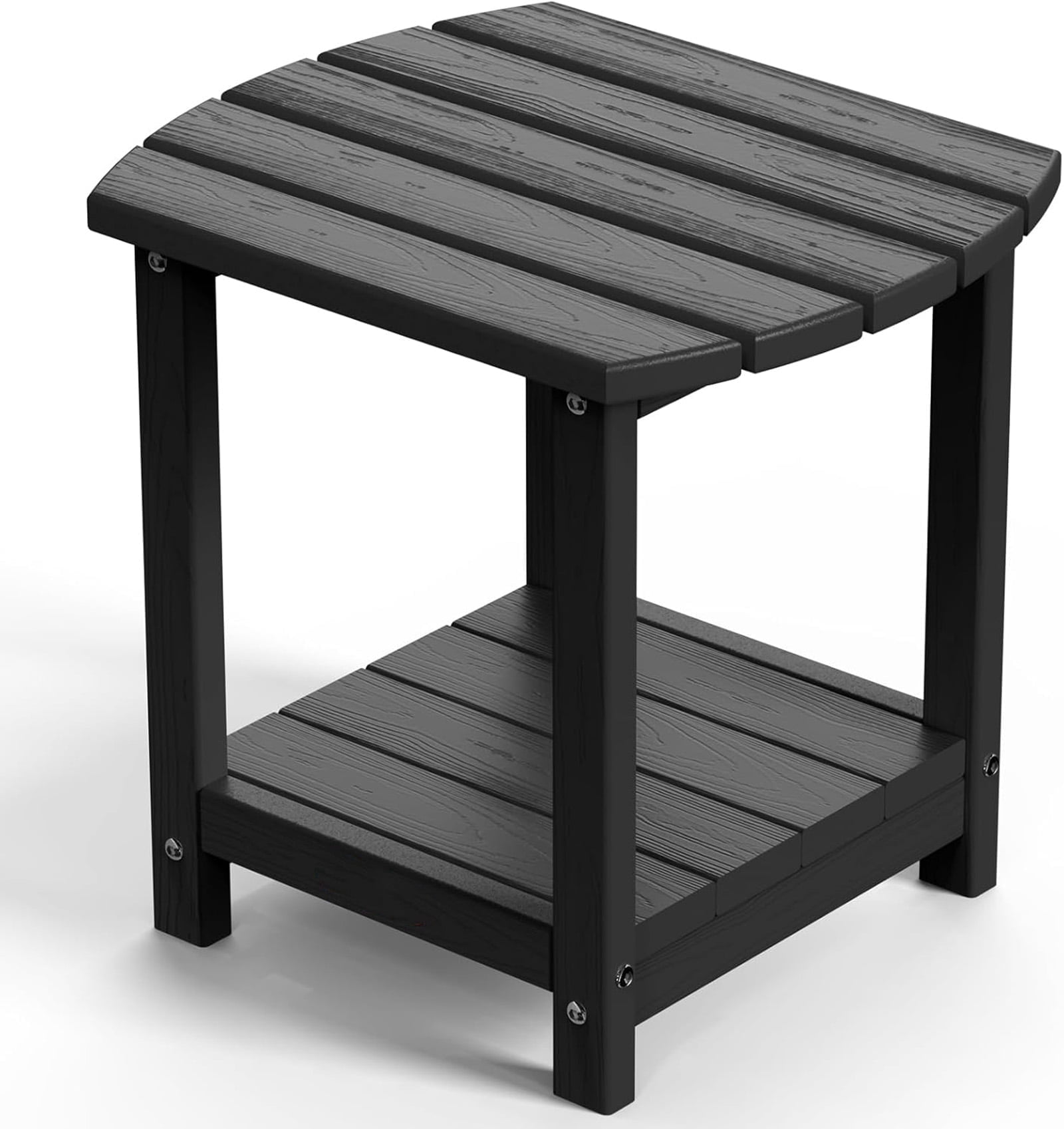 Side Table for 7-Piece HDPS Outdoor Sofa Patio Furniture Set, Black