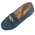 thumbnail image 1 of Harcomeey Women's Slip On Loafer Flats,Lightweight Slip on Walking Shoes for Work Office Daily Wear Navy 6.5, 1 of 6