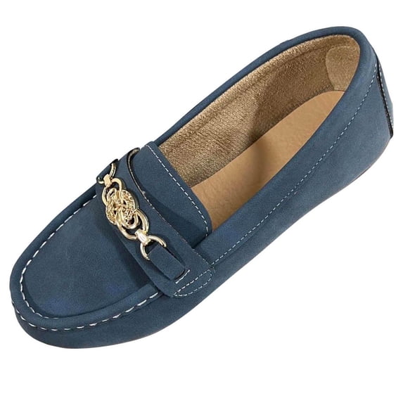 Harcomeey Women's Slip On Loafer Flats,Lightweight Slip on Walking Shoes for Work Office Daily Wear Navy 6.5