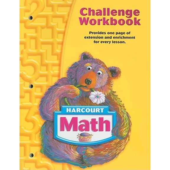 Pre-Owned Harcourt Math 1: Challenge Workbook Paperback - USED