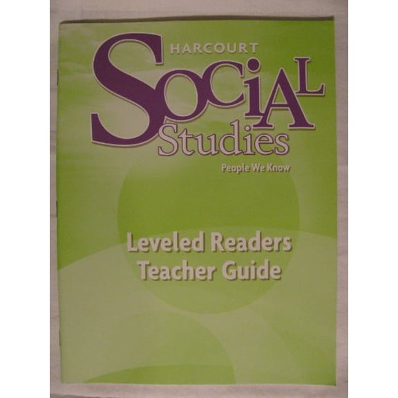Pre-Owned Harcourt Social Studies: People We Know- Leveled Readers Teacher Guide, Grade 2 Paperback