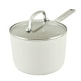 thumbnail image 1 of KitchenAid Hard Anodized 3 Quart Ceramic Nonstick Cookware Sauce Pan, Oven Safe to 500°F, Porcelain White, 1 of 8