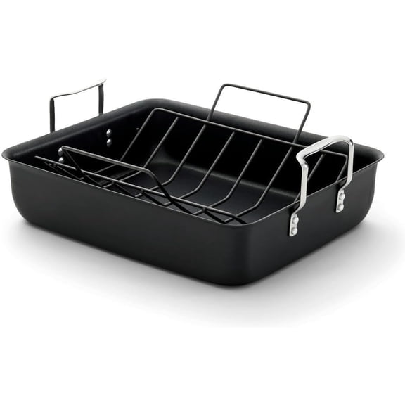 Hard-Anodized Nonstick 16-Inch Roasting Pan with Rack