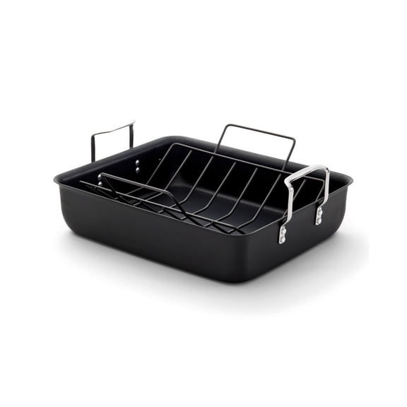 Hard-Anodized Nonstick 16-Inch Roasting Pan with Rack