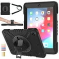 thumbnail image 1 of Hard Back Cover Case for Apple 9.7-inch iPad 6th/5th Generation (2018/2017) - Portable Tablet Case with Rotating View Kickstand & Shoulder/Hand Strap, Shockproof Sturdy Rugged Cover, Black, 1 of 11