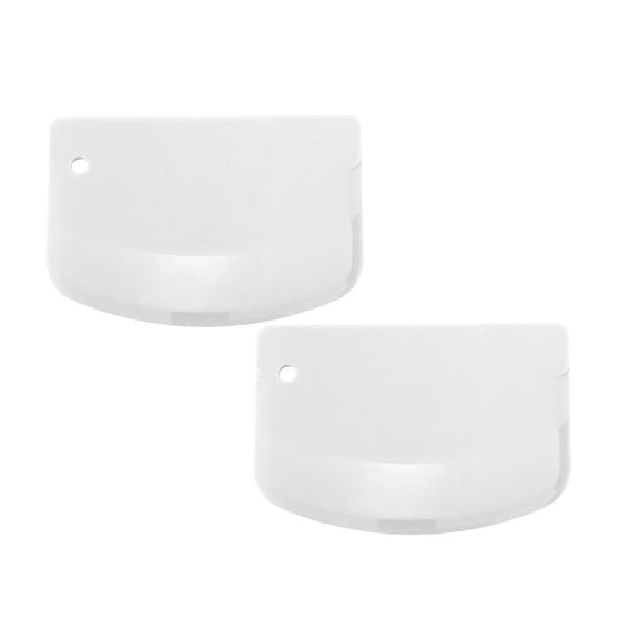 Hard Bench Scraper Dough Scraper for Baking, 2 PCs BPA Free PP Plastic Flexible Dough Cutter, Food-Safe Plastic Bread Making Tools Cake Dough Fondant Icing (White)