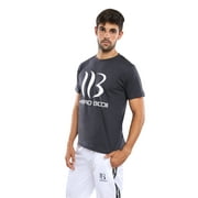 HARD BODII Small Men’s Grey Workout T-Shirt – Athletic Fit, Moisture-Wicking, Comfortable Gym Tee