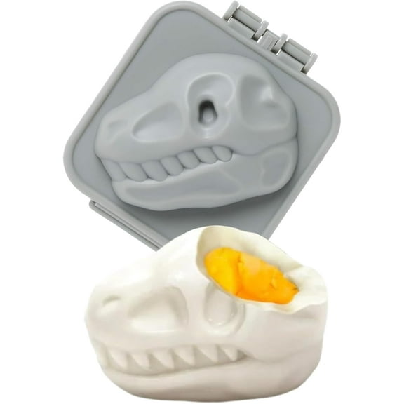 Hard Boiled Dinosaur Skull Egg Mold - Dinosaur Fossil Shaped Egg Press by Creative Funny
