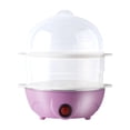 thumbnail image 1 of Hard Boiled Egg Cooker Mini Stainless Steel Double Layer Powered Appliance for Soft or Hard Eggs, 14-Egg Capacity, 7.28 in x 5.7 in, 1 of 6
