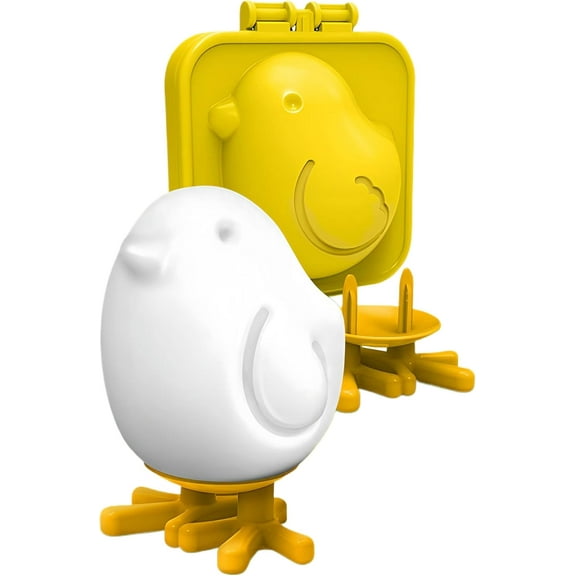 Hard Boiled Egg Mold:Cute Chicken Egg Mold,Square Hard Boiled Egg Mold,2024 New Creative Funny Chicken Shaped Egg Press,3D Cartoon Cute Chick Boiled Egg Shaper DIY Cooking Tools,Egg Mold (1 Chicken)