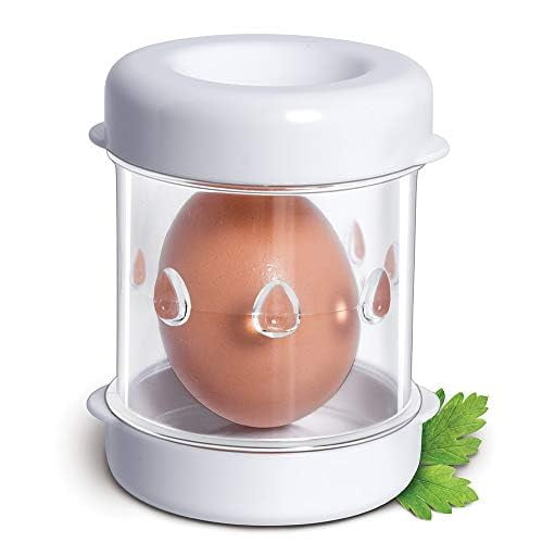 Hard Boiled Egg Peeler Shaker, Quick Hand Shake Egg Shell Remover Tool, BPA-Free Easy Egg Peeling Gadget for Deviled Eggs Egg Salad Making