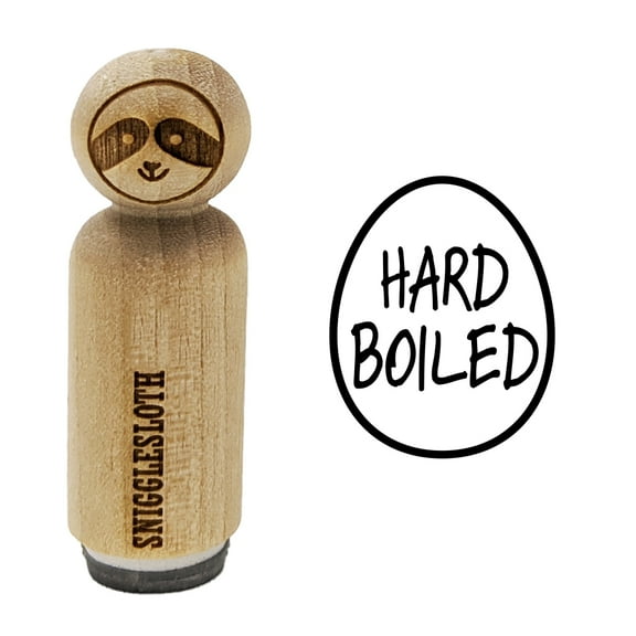 Hard Boiled Text in Egg Rubber Stamp for Scrapbooking Crafting Stamping - Mini 1/2 Inch