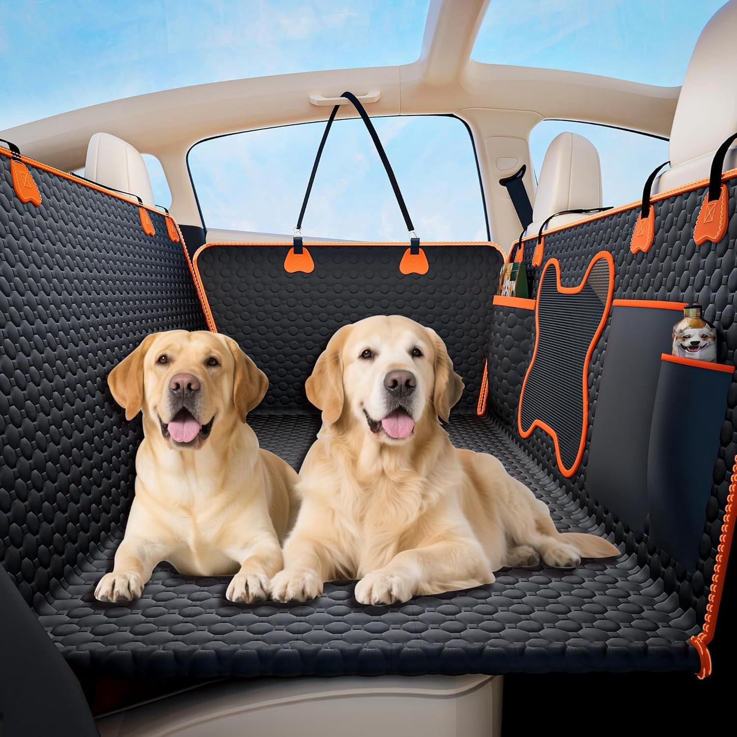Dog Car Seat Cover, Hard-Bottom Back Seat Extender | Ubuy