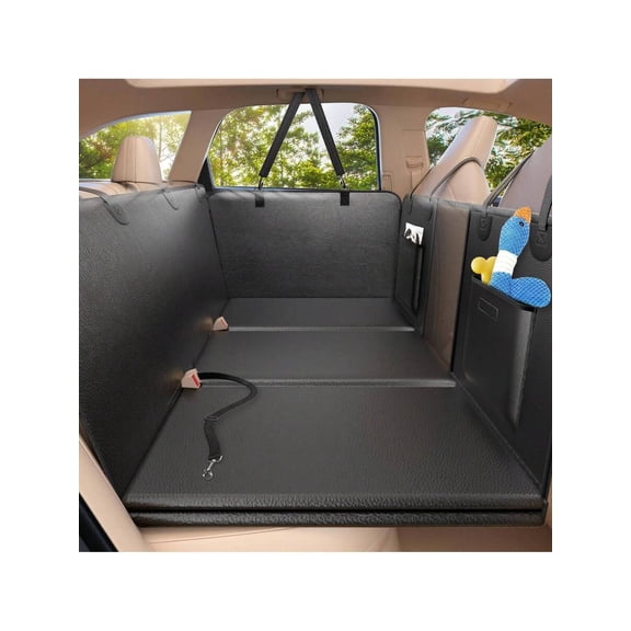 Hard Bottom Dog Car Seat Extender, Upgraded PU Leather Back Seat Cover & Pet Hammock. Perfect Gift For 2026.