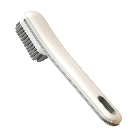 Hard Bristle Cleaning Brush with Long Handle 8 Inches, Shoe Brush Home Washing Tool Multifunctional Leather Brush for Shoes and Clothes