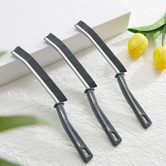 3Pcs Hard Bristle Crevice Cleaning Brush - Grout Cleaner Brush, Gap Cleaning Tools, Effective Tile Cleaning Brush for Household, Window Clean Tool Gap Brush Set – Effortlessly Cleans Narrow Gaps