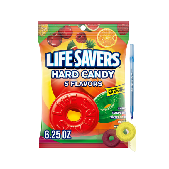 Hard Candy 5 Flavors Individually Wrapped 6.25 OZ