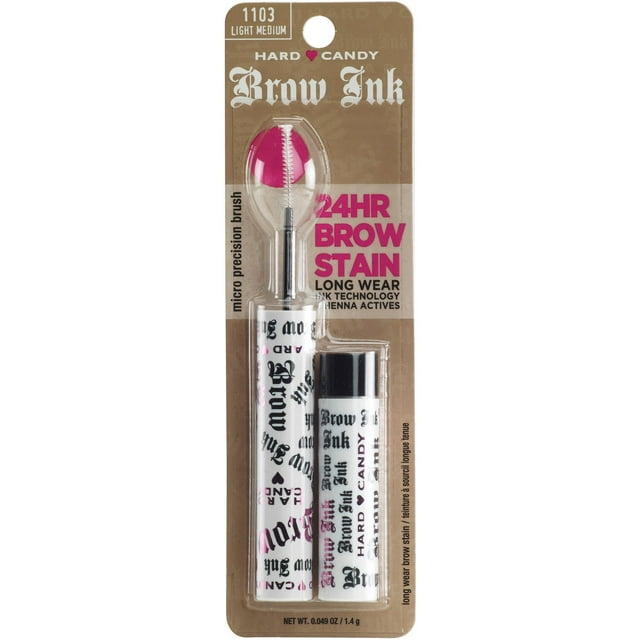 Hard Candy Brow Ink Long Wear Henna 24 Hour Brow Stain with Micro
